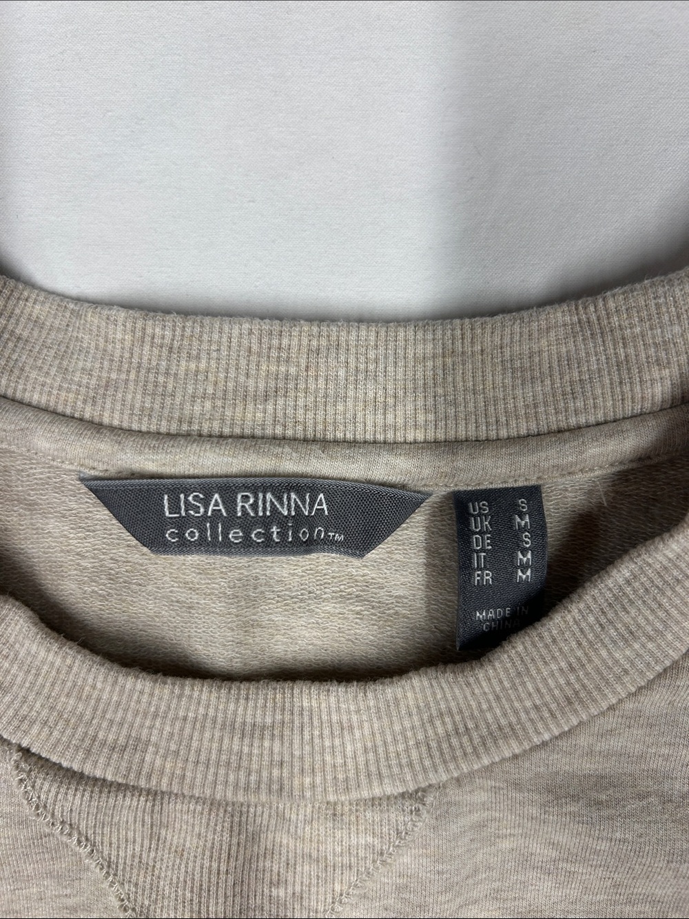 Lisa Rinna Collection Neutral Beige Raglan Pullover - Picture 3 of 8